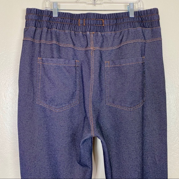 Stretch Joggers Sweats Blue XL Pull-On Denim Look Workout Pants Loungewear - Picture 5 of 16